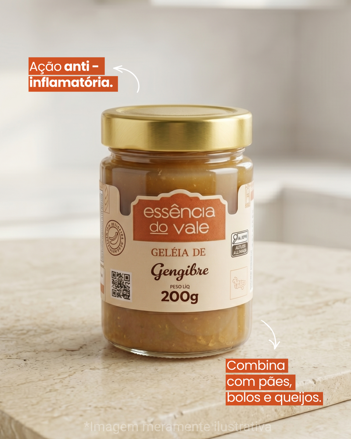 Geleia de Gengibre Essência do Vale 200g - Imagem 4
