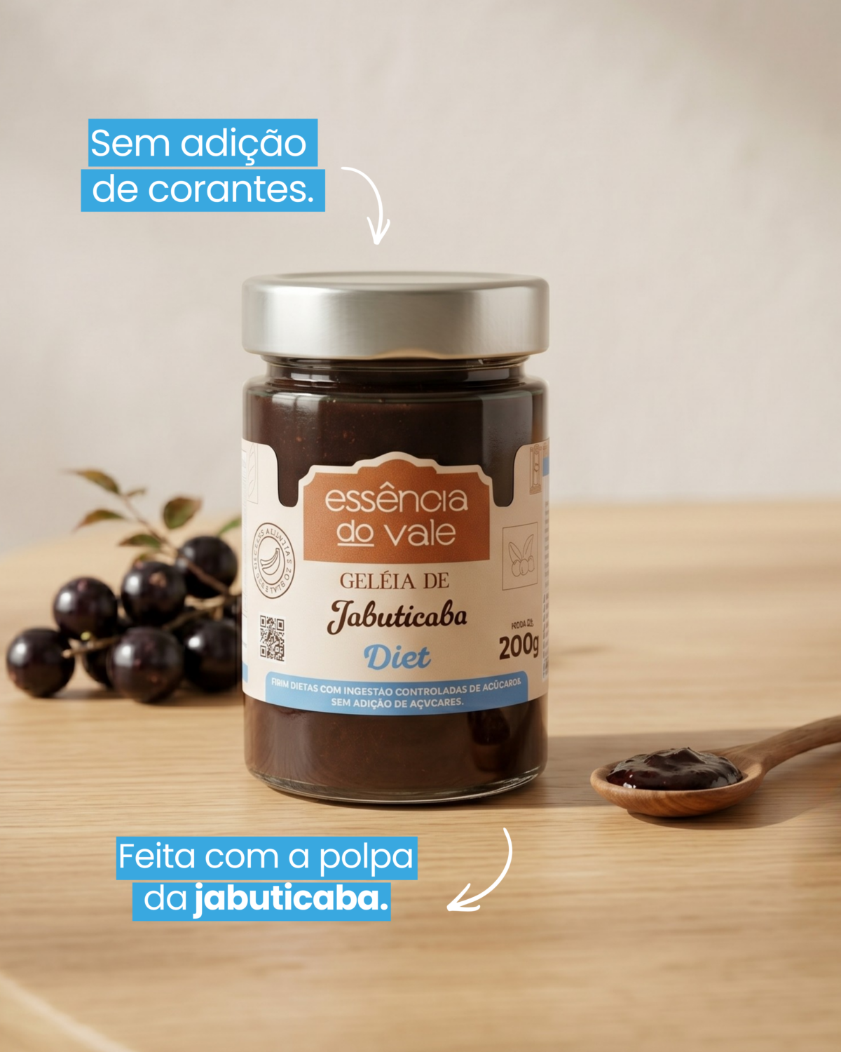 Geleia de Jabuticaba Diet Sem Adição de Açúcar 200g - Imagem 3