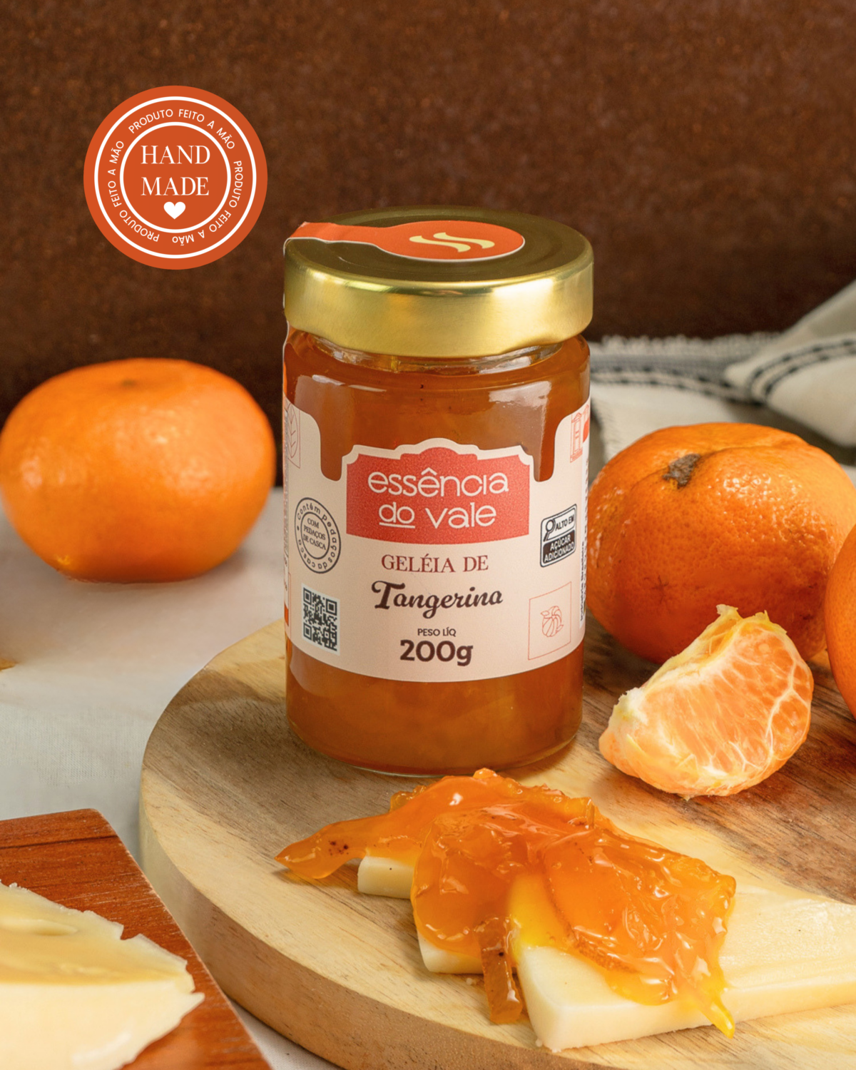 Geleia de Tangerina com Pedaços de Casca da Essência do Vale 200g - Imagem 2