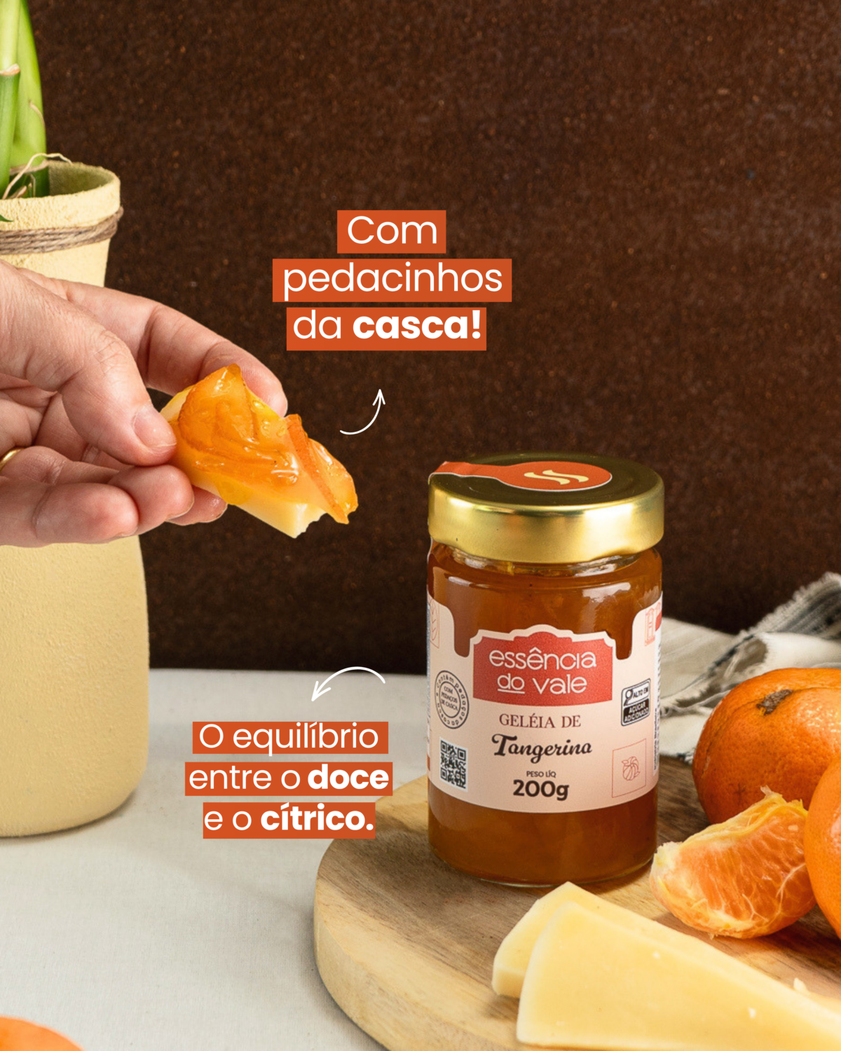 Geleia de Tangerina com Pedaços de Casca da Essência do Vale 200g - Imagem 4