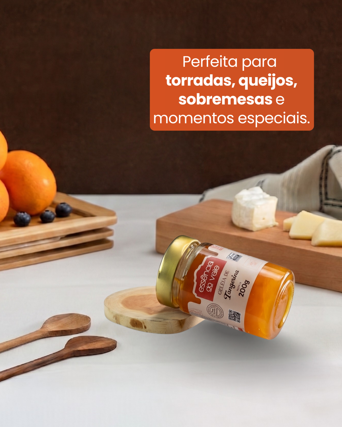 Geleia de Tangerina com Pedaços de Casca da Essência do Vale 200g - Imagem 3
