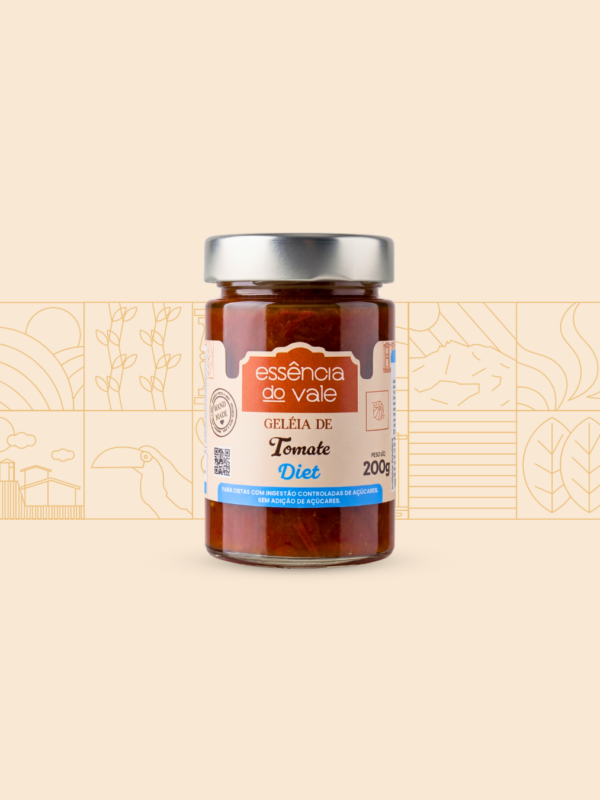 Geleia de Tomate Diet Sem Adição de Açúcar da Essência do Vale 200g