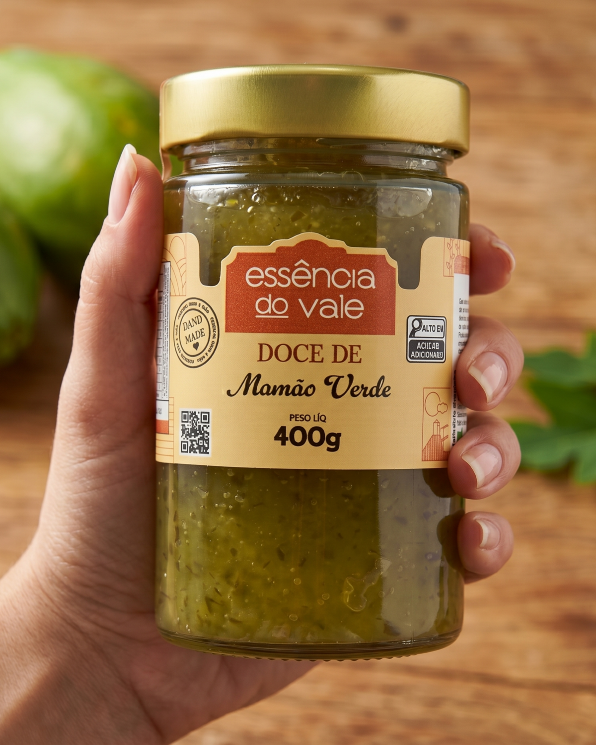 Doce de Mamão Verde da Essência do Vale 400g - Imagem 2