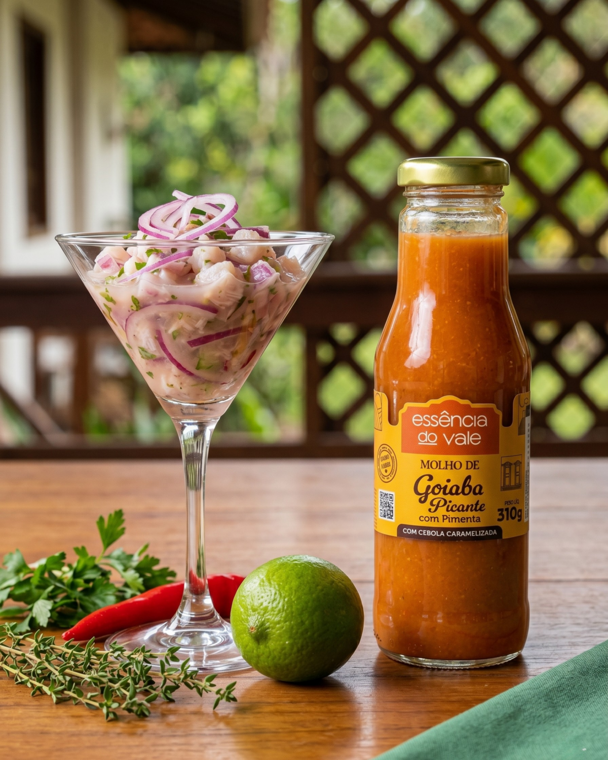 Molho de  Goiaba com Cebola Caramelizada Picante da Essência do Vale 310g - Imagem 3