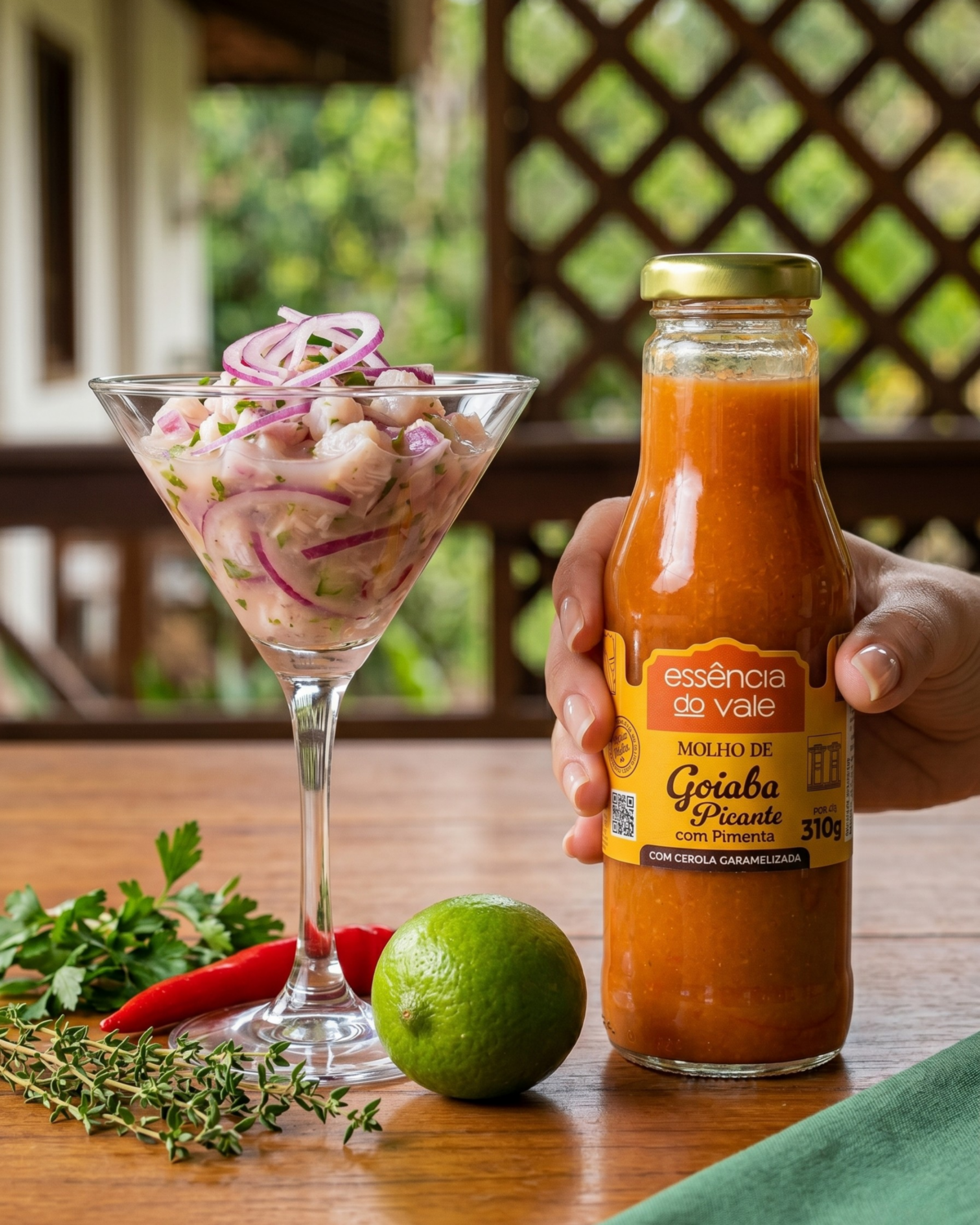 Molho de  Goiaba com Cebola Caramelizada Picante da Essência do Vale 310g - Imagem 4