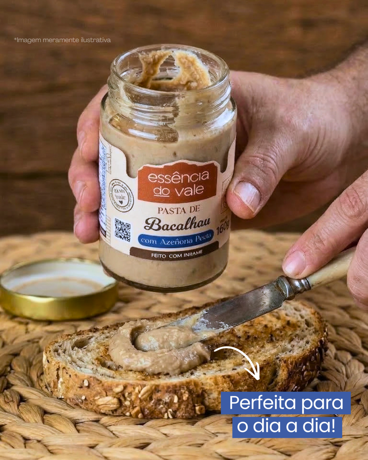Pasta de Bacalhau com Azeitona Preta Essência do Vale 160g - Imagem 4