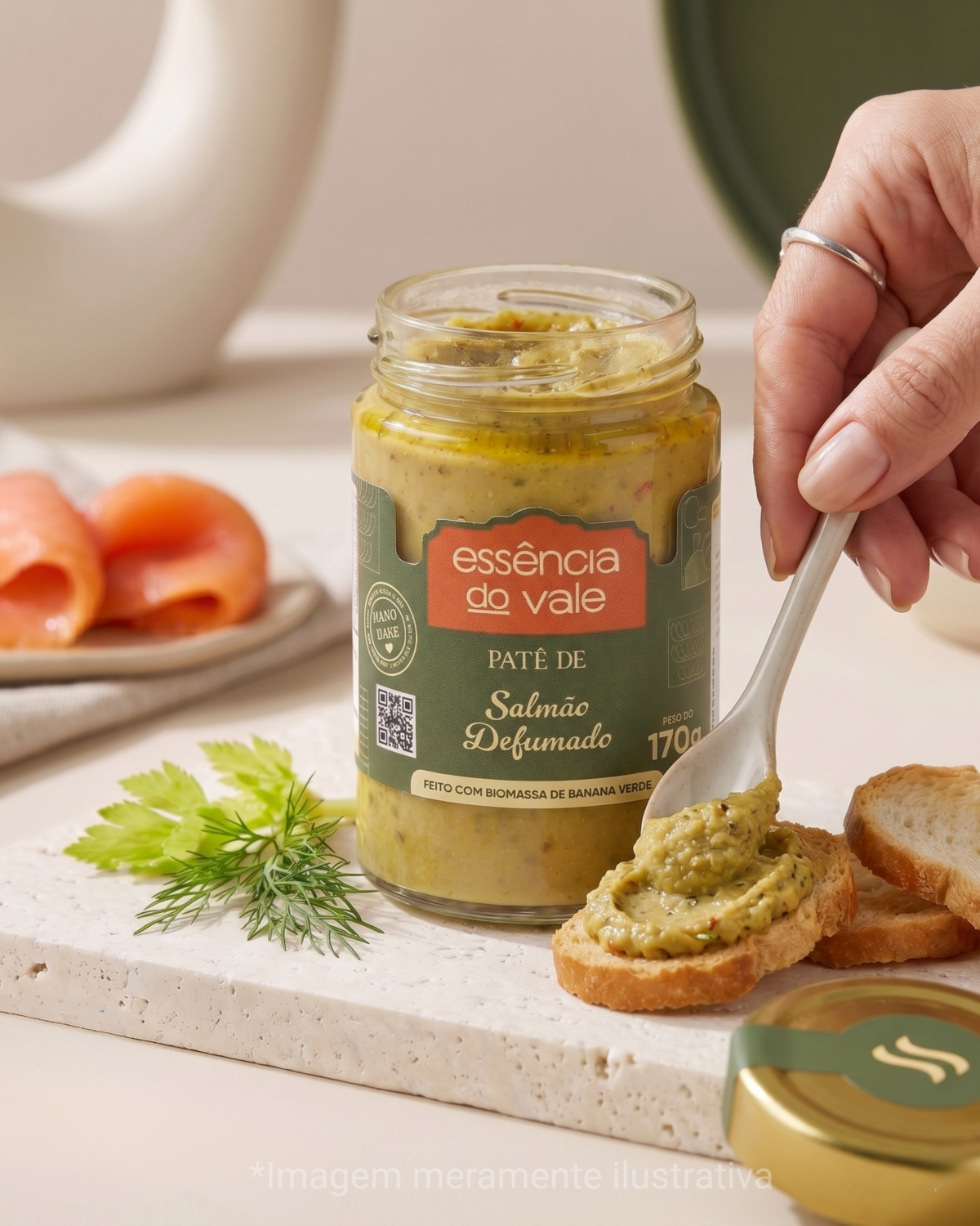 Patê de Salmão Defumado Essência do Vale 170g - Imagem 2