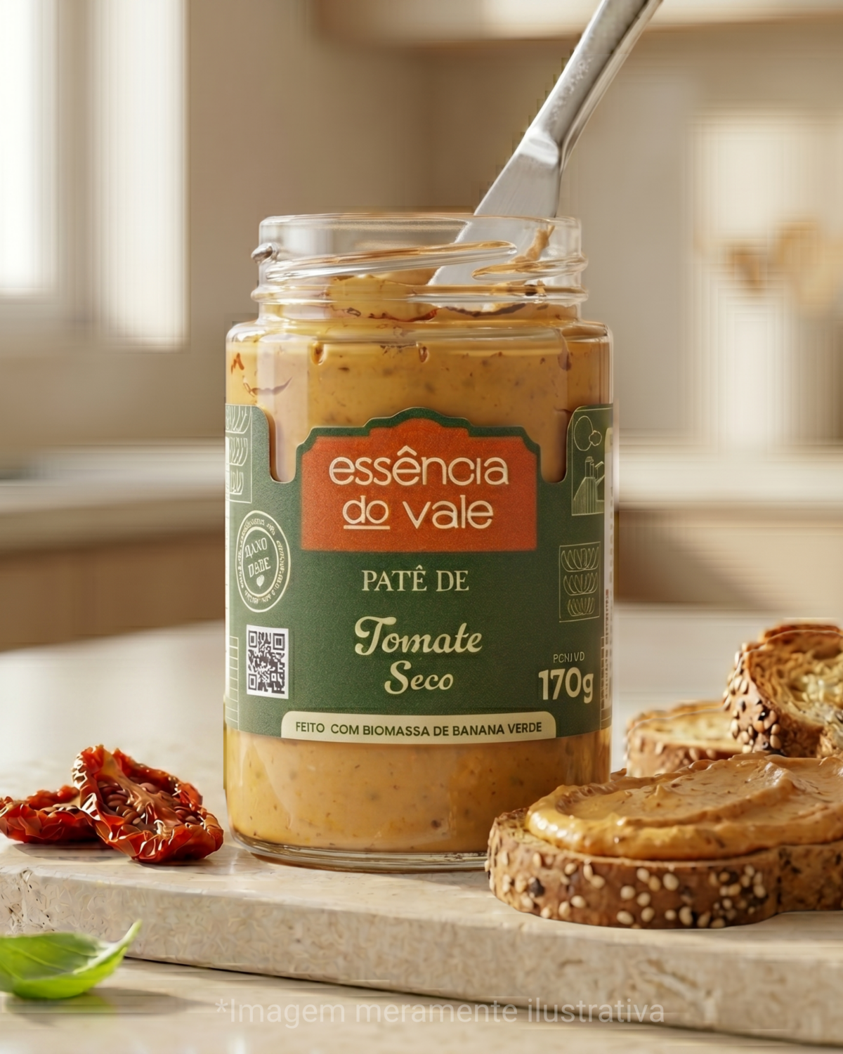 Patê de Tomate Seco Vegano Essência do Vale 170g - Imagem 2