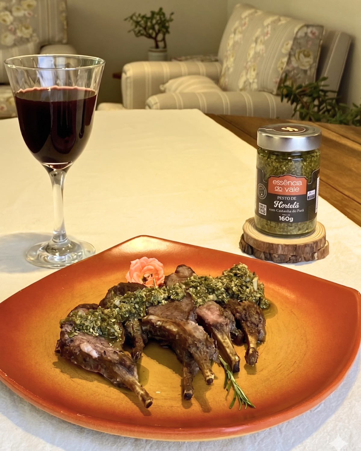 Pesto de Hortelã com Castanha do Pará Essência do Vale 160g - Imagem 4