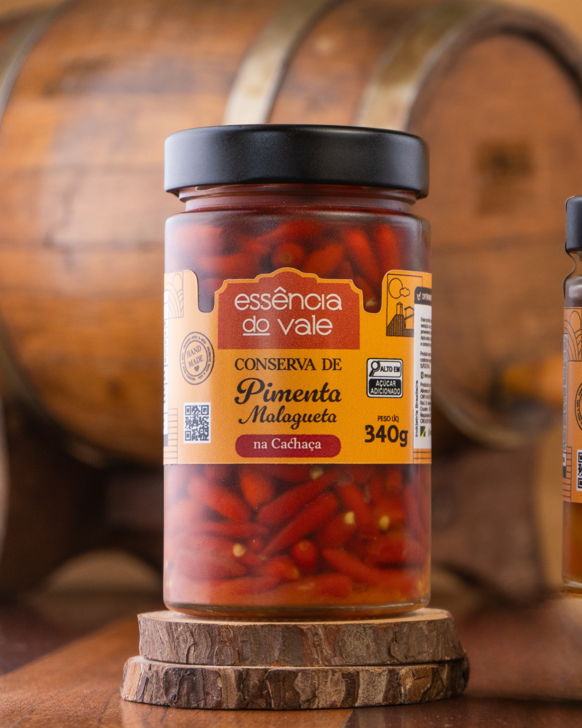 Pimenta Malagueta na Cachaça em Conserva da Essência do Vale 340g - Imagem 3