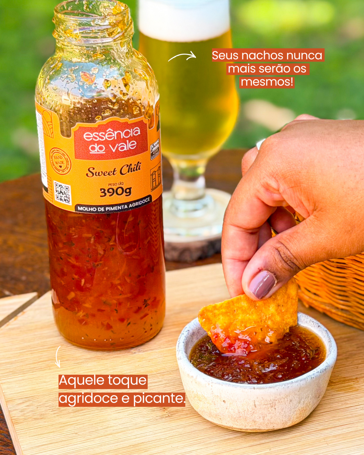 Sweet Chili | Molho de Pimenta da Essência do Vale 390g - Imagem 3