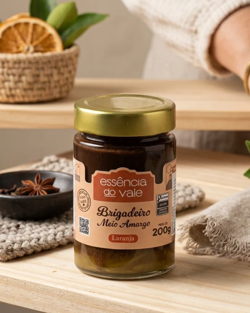 Brigadeiro Meio Amargo com Laranja da Essência do Vale 200g - Imagem 2